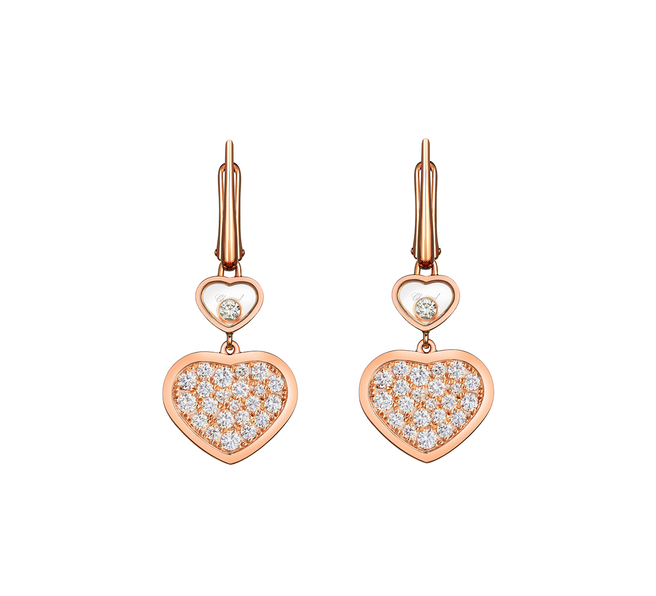 Серьги Happy Hearts Chopard Happy Diamonds 837482-5009 - фото 1 – Mercury