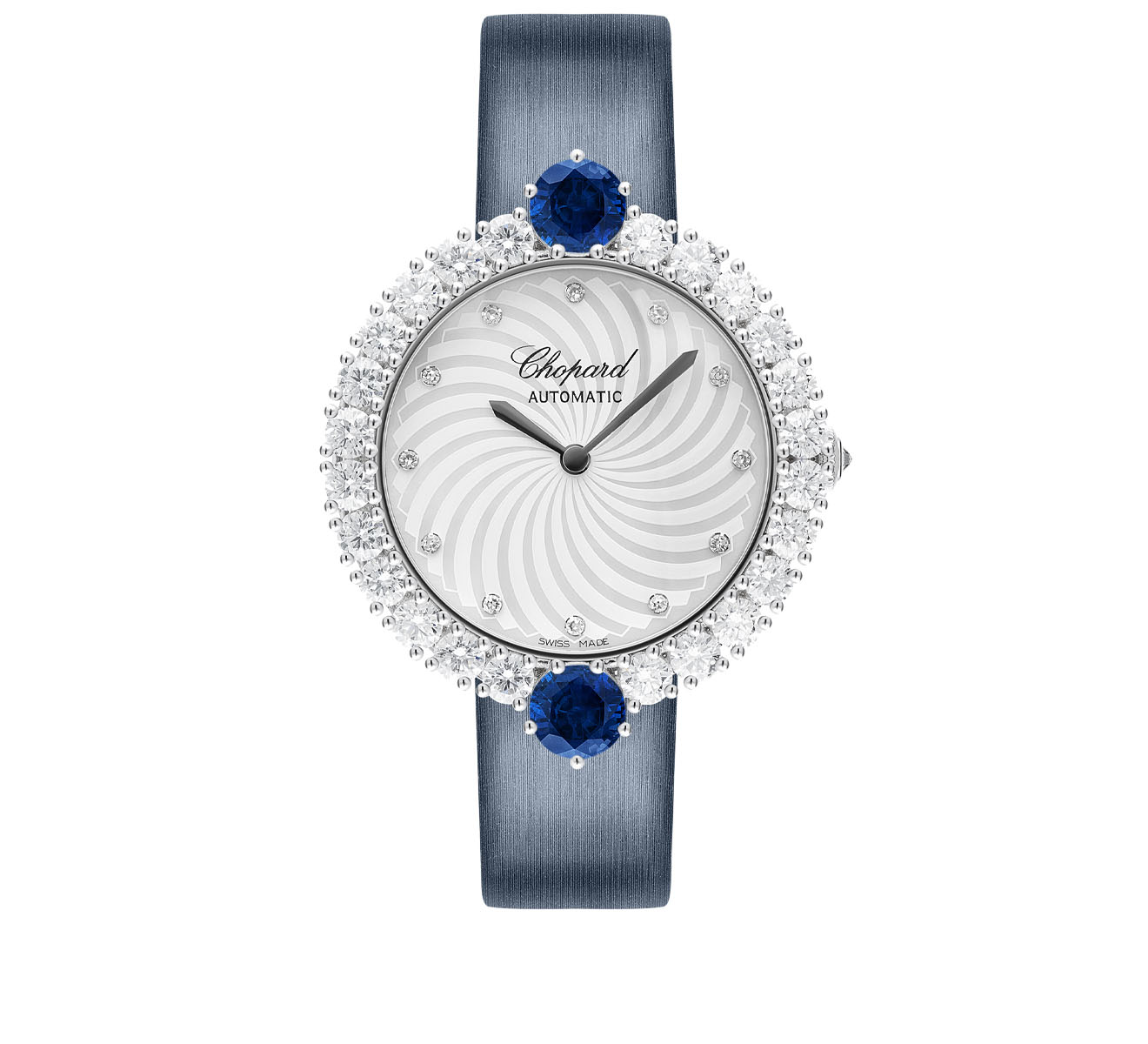 Часы White Gold Diamond Sapphire Chopard L'Heure du Diamant 139435-1903 - фото 1 – Mercury