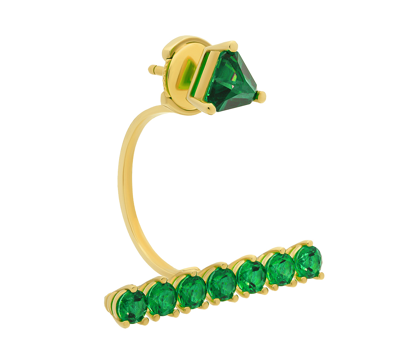 Серьга Delfina Delettrez Gold Vein GLV5001.B - фото 1 – Mercury