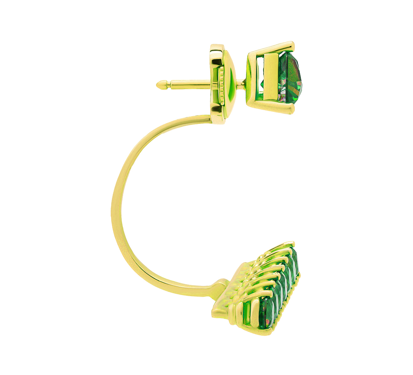 Серьга Delfina Delettrez Gold Vein GLV5001.B - фото 2 – Mercury