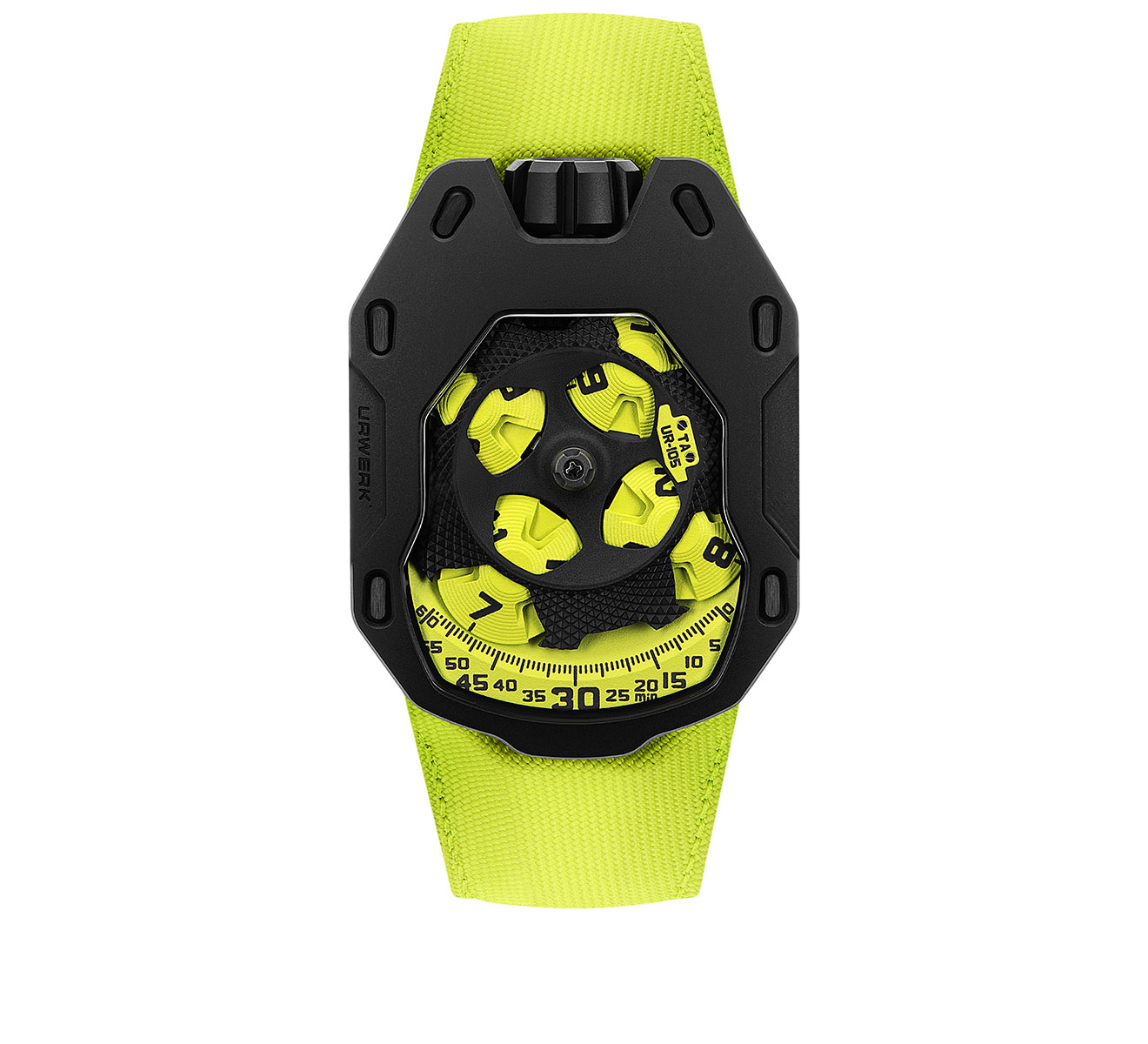 Часы UR-105TA Black Lemon URWERK UR-105 UR-105 TA BLACK YELLOW - фото 1 – Mercury