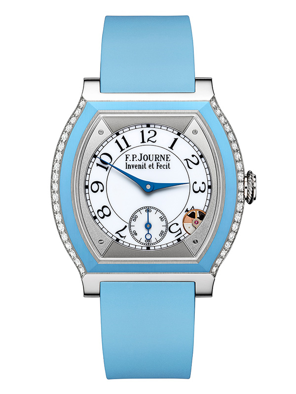 ELEGANTE/40TI/1ROW DIAM/L BLUE CER/L BLUE RUBBER