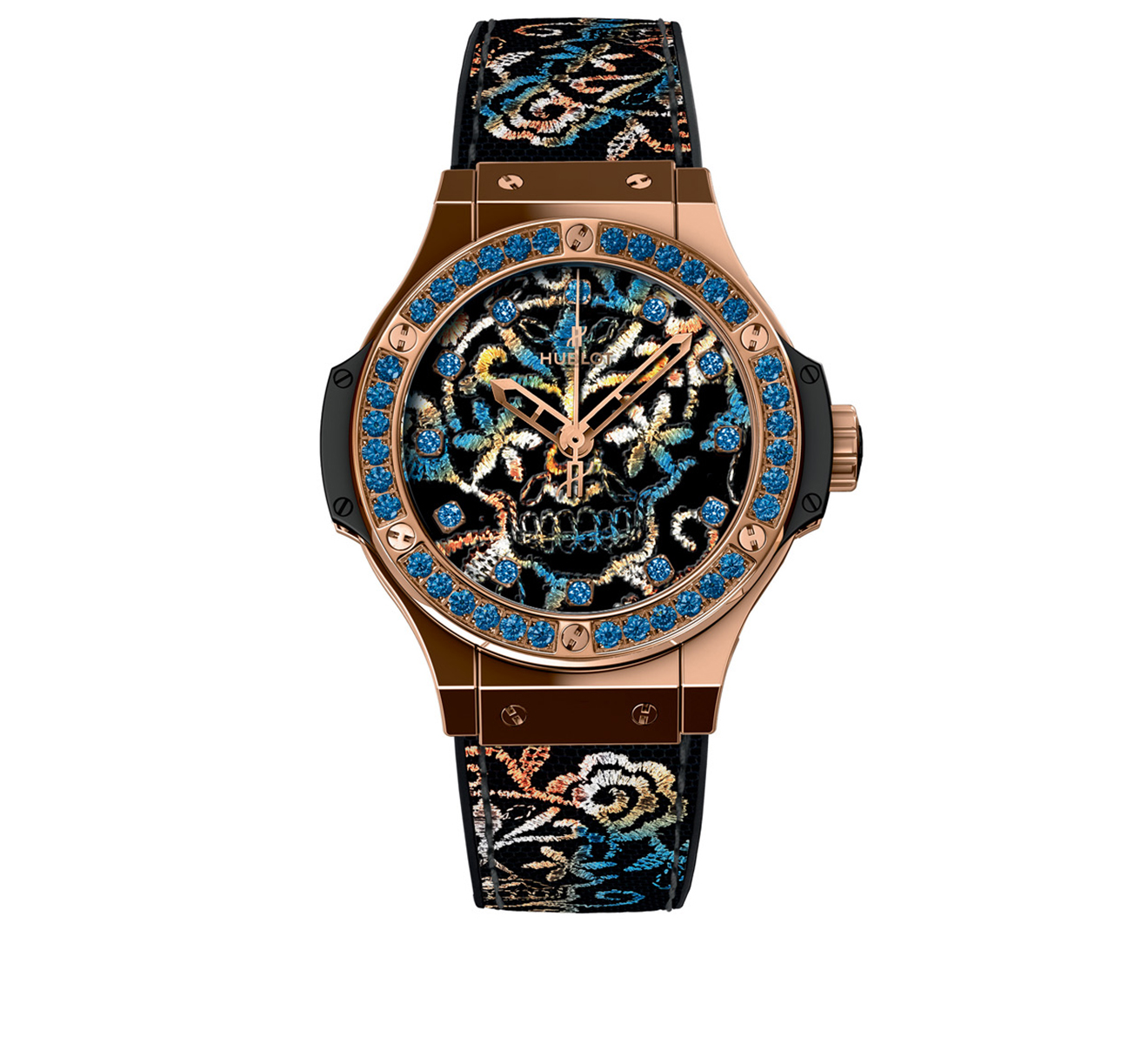 Часы Broderie Sugar Skull Gold HUBLOT Big Bang 343.PS.6599.NR.1201 - фото 1 – Mercury