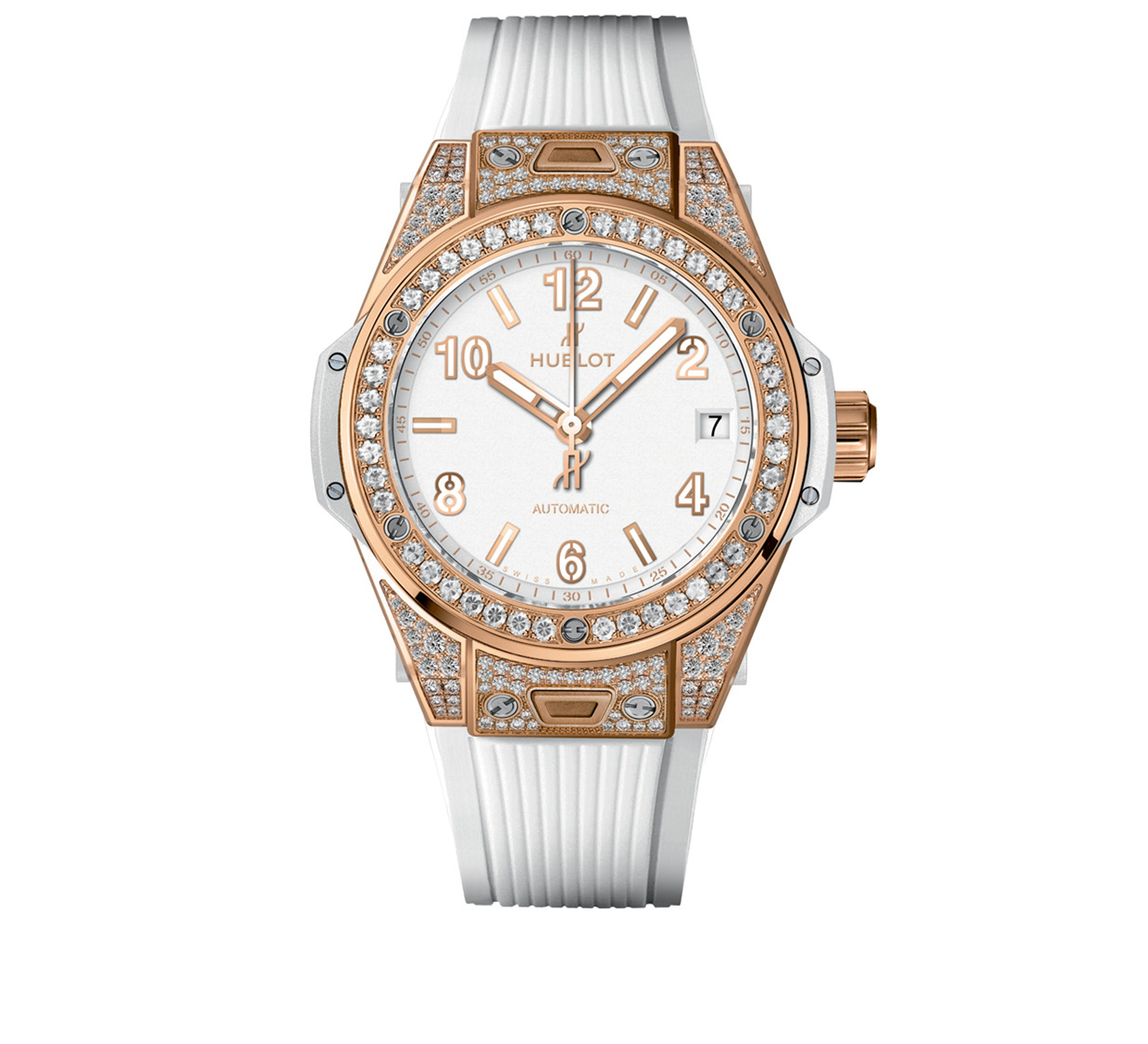 Часы One Click King Gold White Pave HUBLOT Big Bang 465.OE.2080.RW.1604 - фото 1 – Mercury