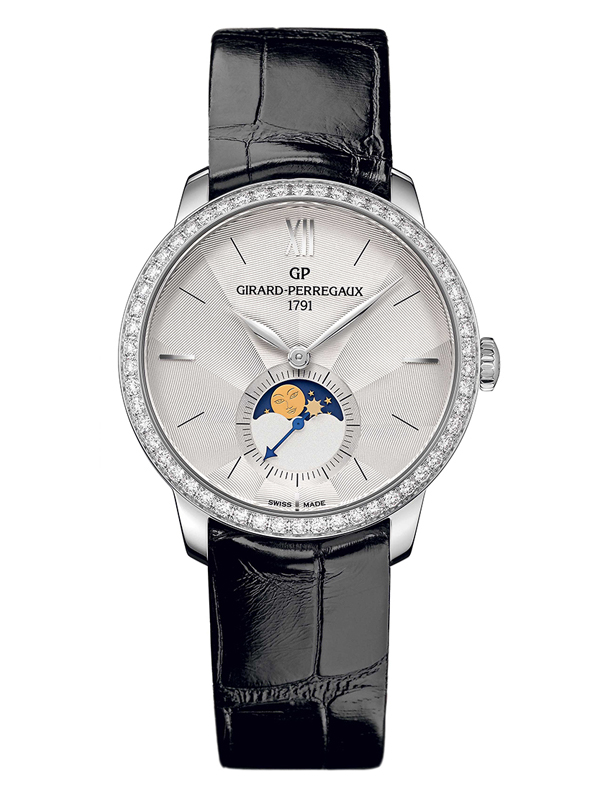 Часы Steel Moon Phase Silver Diamonds