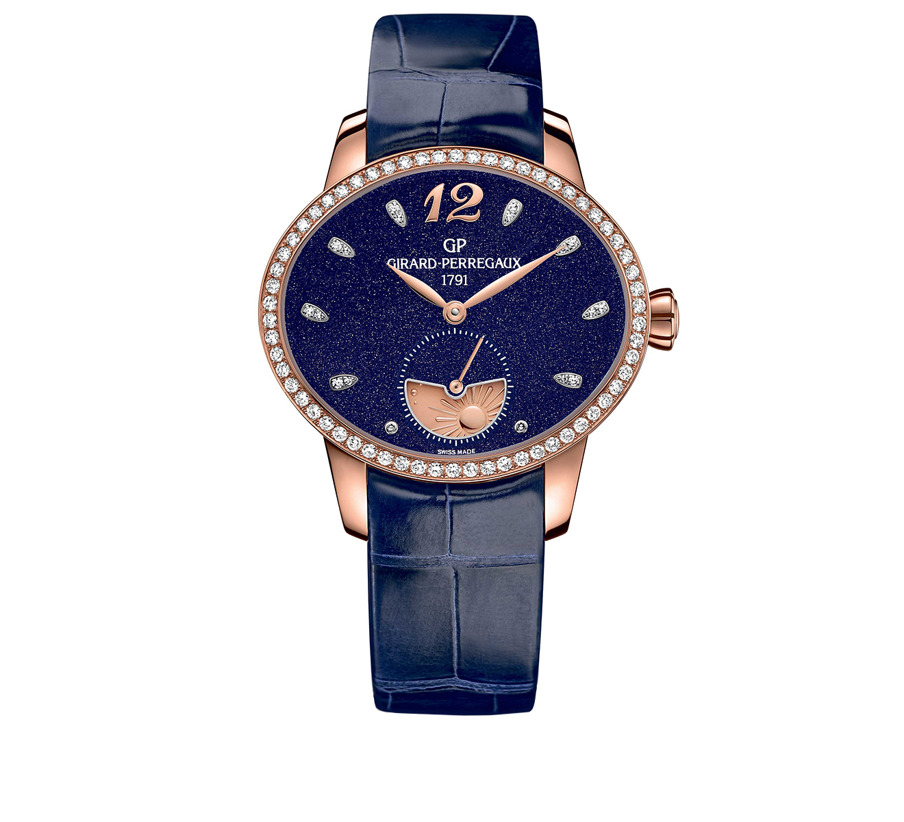 Часы Day and Night Rose Gold Blue GIRARD-PERREGAUX Cat's Eye 80488D52A451-CK4A - фото 1 – Mercury