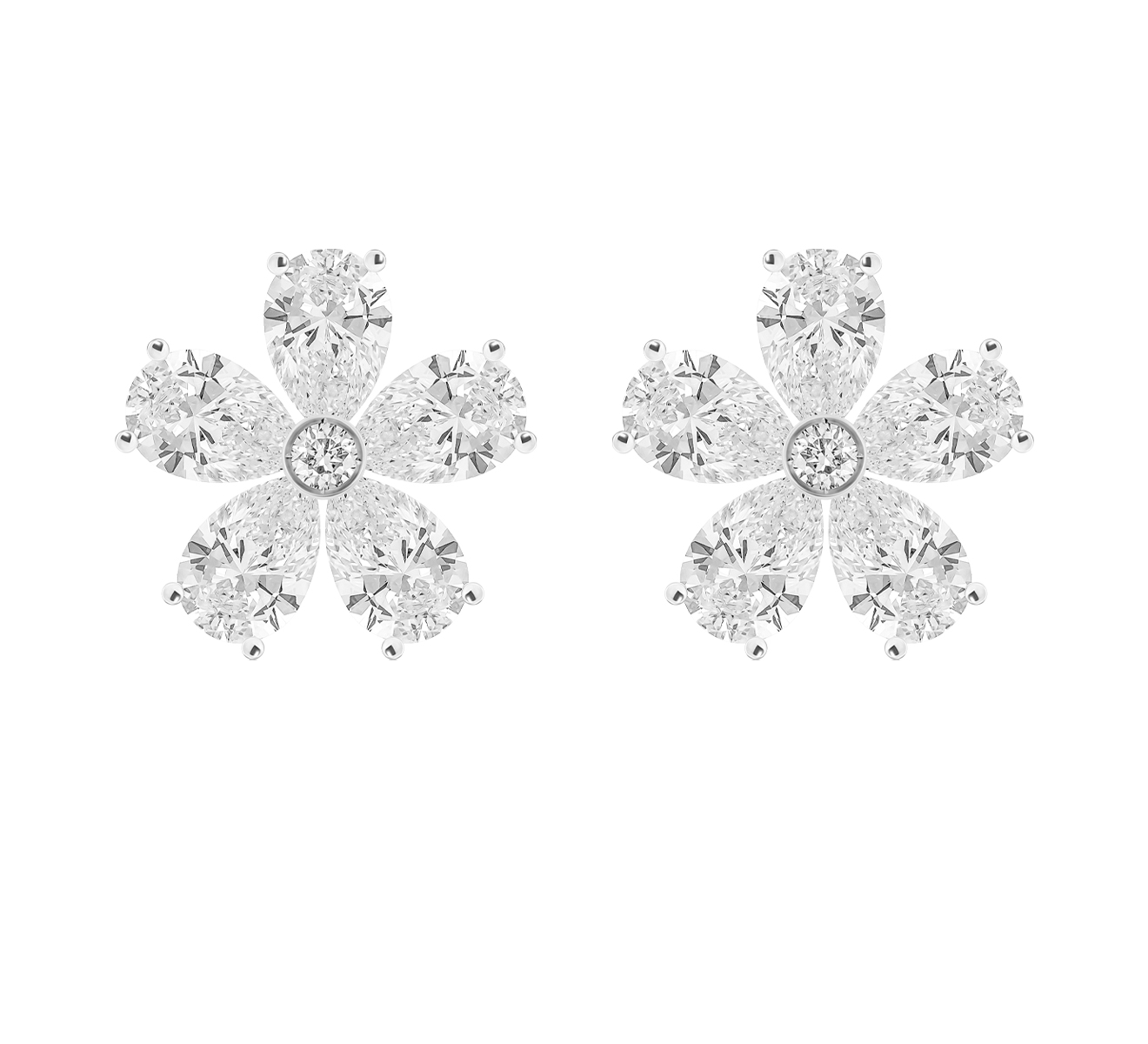 Серьги-гвоздики Mercury Flower ME18723/WG/FL2.50 - фото 1 – Mercury