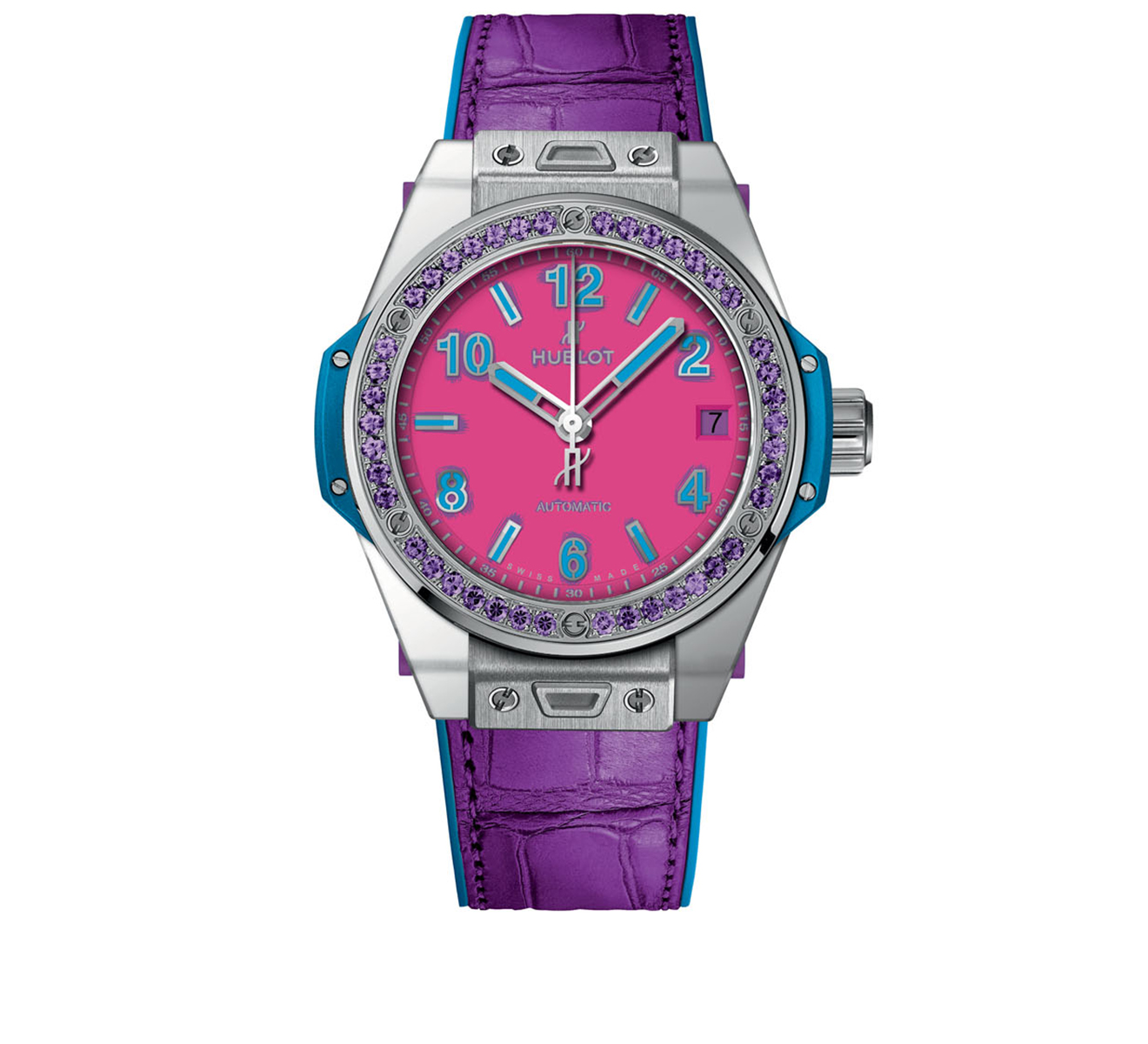 Часы One Click Pop Art Steel Purple HUBLOT Big Bang 465.SV.7379.LR.1205.POP16 - фото 1 – Mercury
