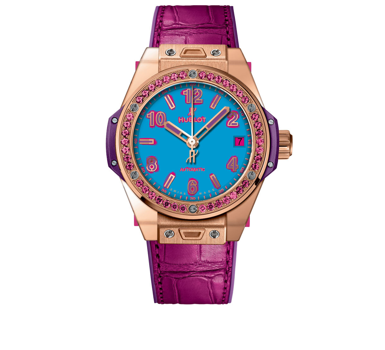 Часы One Click Pop Art King Gold Rose HUBLOT Big Bang 465.OP.5189.LR.1233.POP16 - фото 1 – Mercury