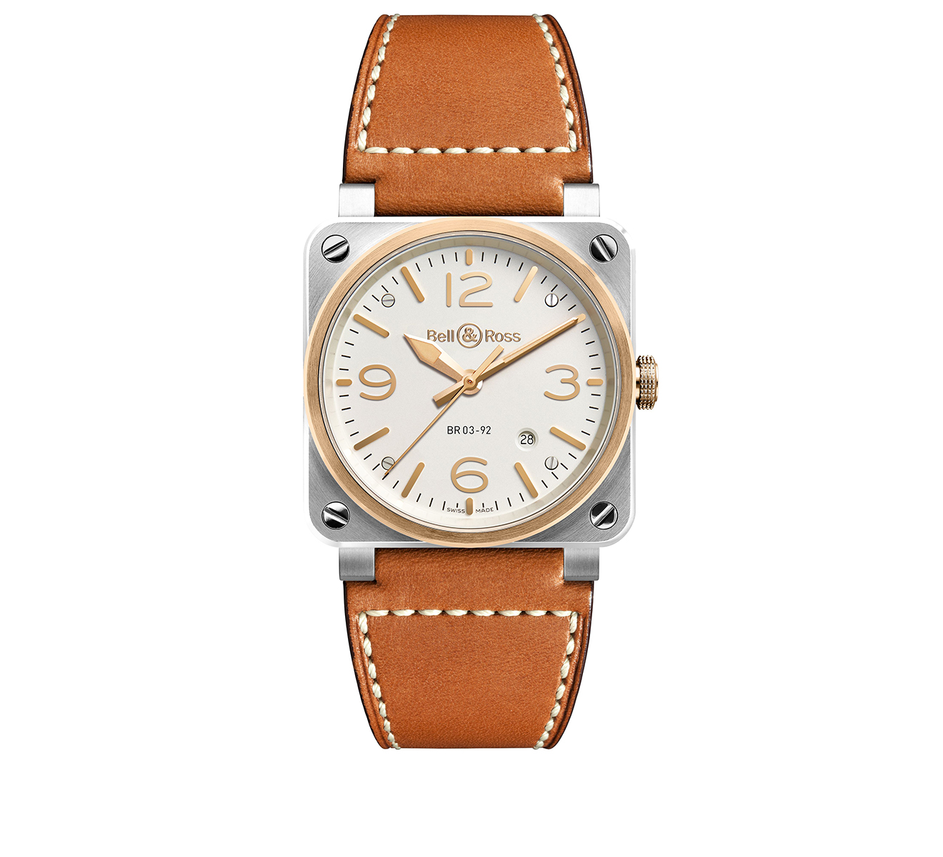 Часы Steel & Rose Gold Bell&Ross BR 03 BR0392-ST-PG/SCA - фото 1 – Mercury