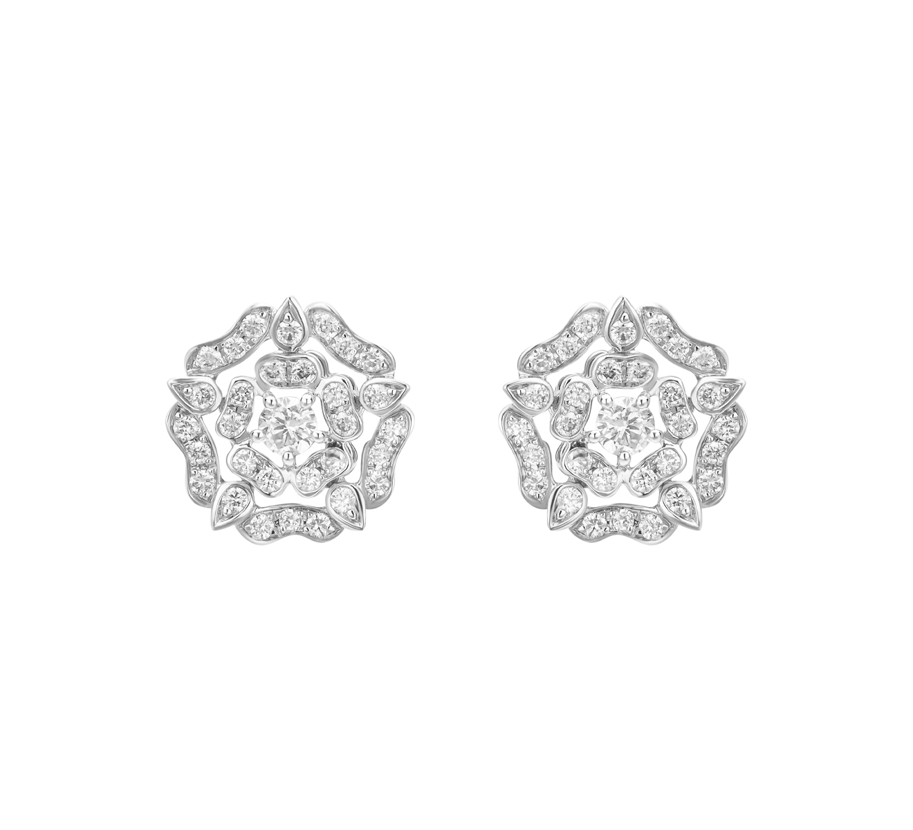 Серьги GARRARD Tudor Rose 2012438 - фото 1 – Mercury