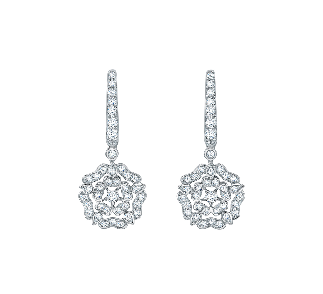 Серьги GARRARD Tudor Rose 2012431 - фото 1 – Mercury