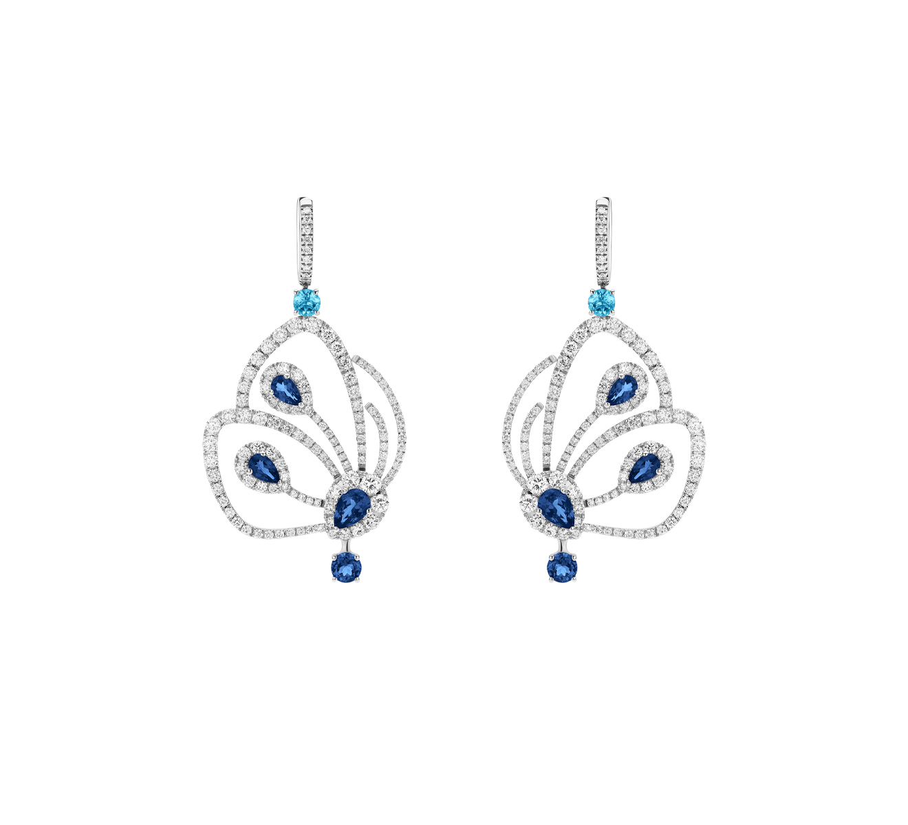 Серьги Jacob&Co Papillon 91636801 - фото 1 – Mercury
