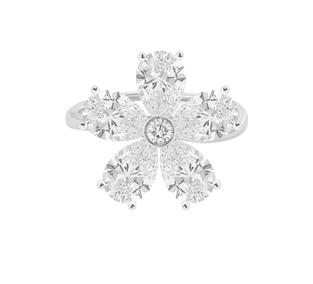 Кольцо Mercury Flower MR18723/WG/FL3.00 - фото 2 – Mercury