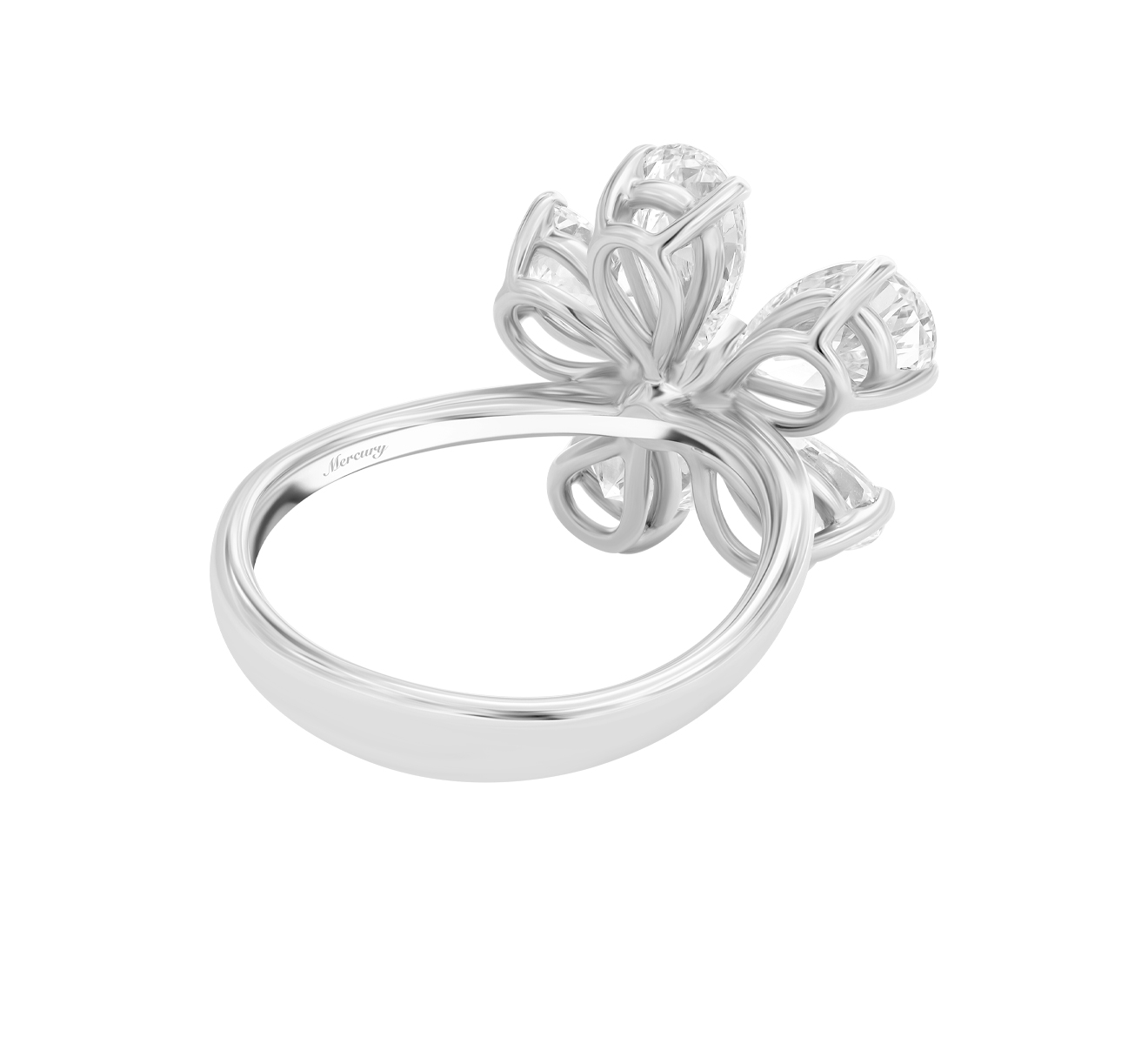 Кольцо Mercury Flower MR18723/WG/FL3.00 - фото 4 – Mercury