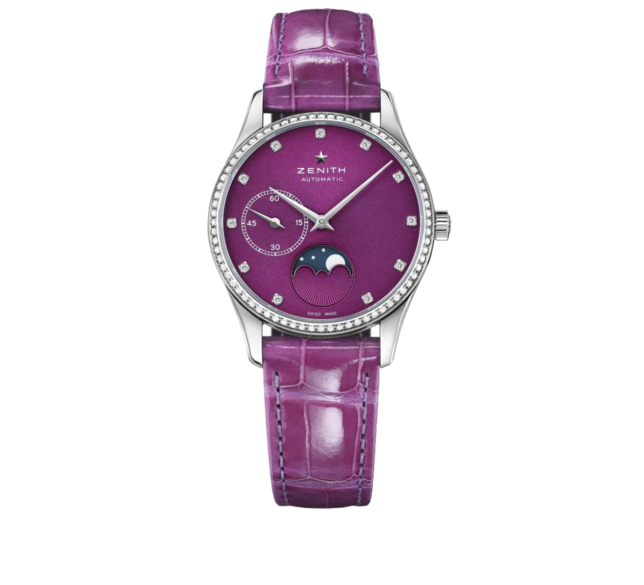 Часы Ultra Thin Lady Moonphase Purple ZENITH Elite 16.2310.692/92.C750 - фото 1 – Mercury