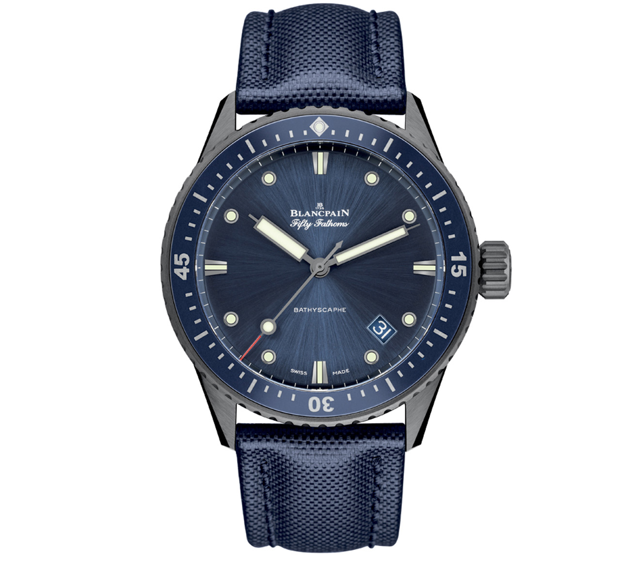 Часы Bathyscaphe Blancpain Fifty Fathoms 5000 0240 O52A - фото 1 – Mercury