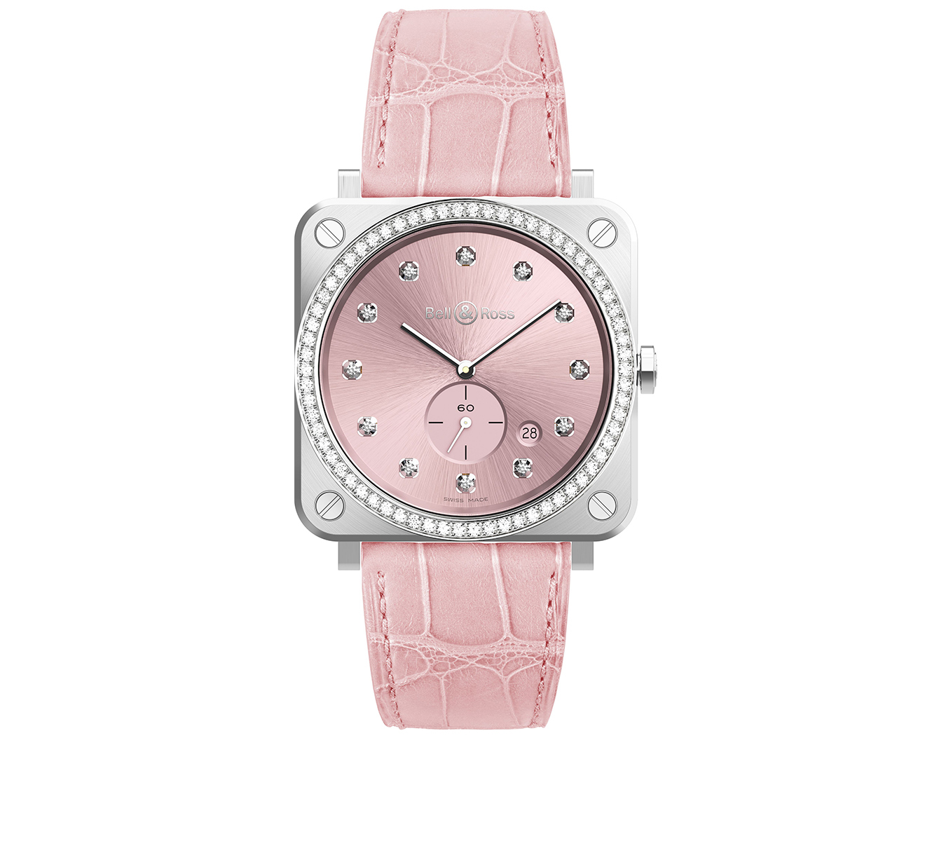 Часы Steel Small Seconds Pink Watch Bell&Ross BR S BRS-PK-ST-LGD/SCR - фото 1 – Mercury
