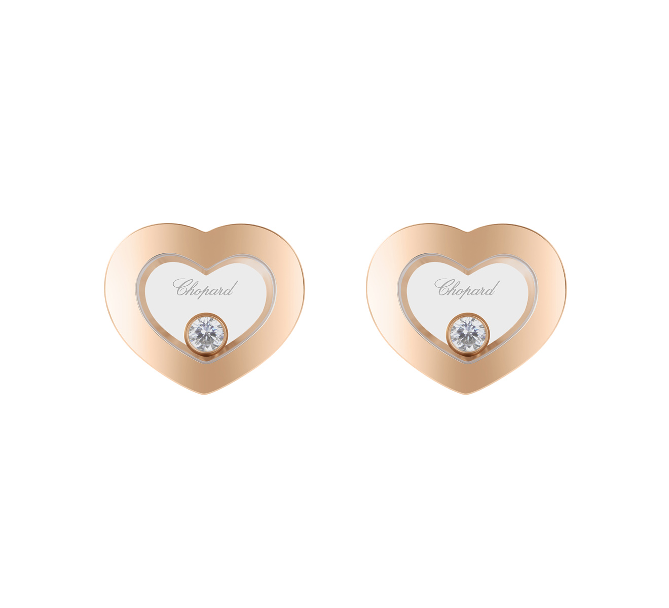 Серьги Icons Heart Chopard Happy Diamonds 83A054-5001 - фото 1 – Mercury