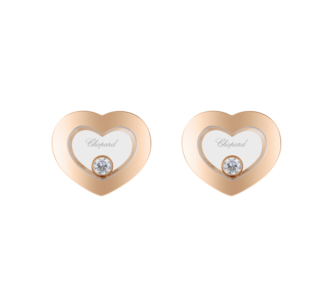 Серьги Icons Heart Chopard Happy Diamonds 83A054-5001 - фото 1 – Mercury