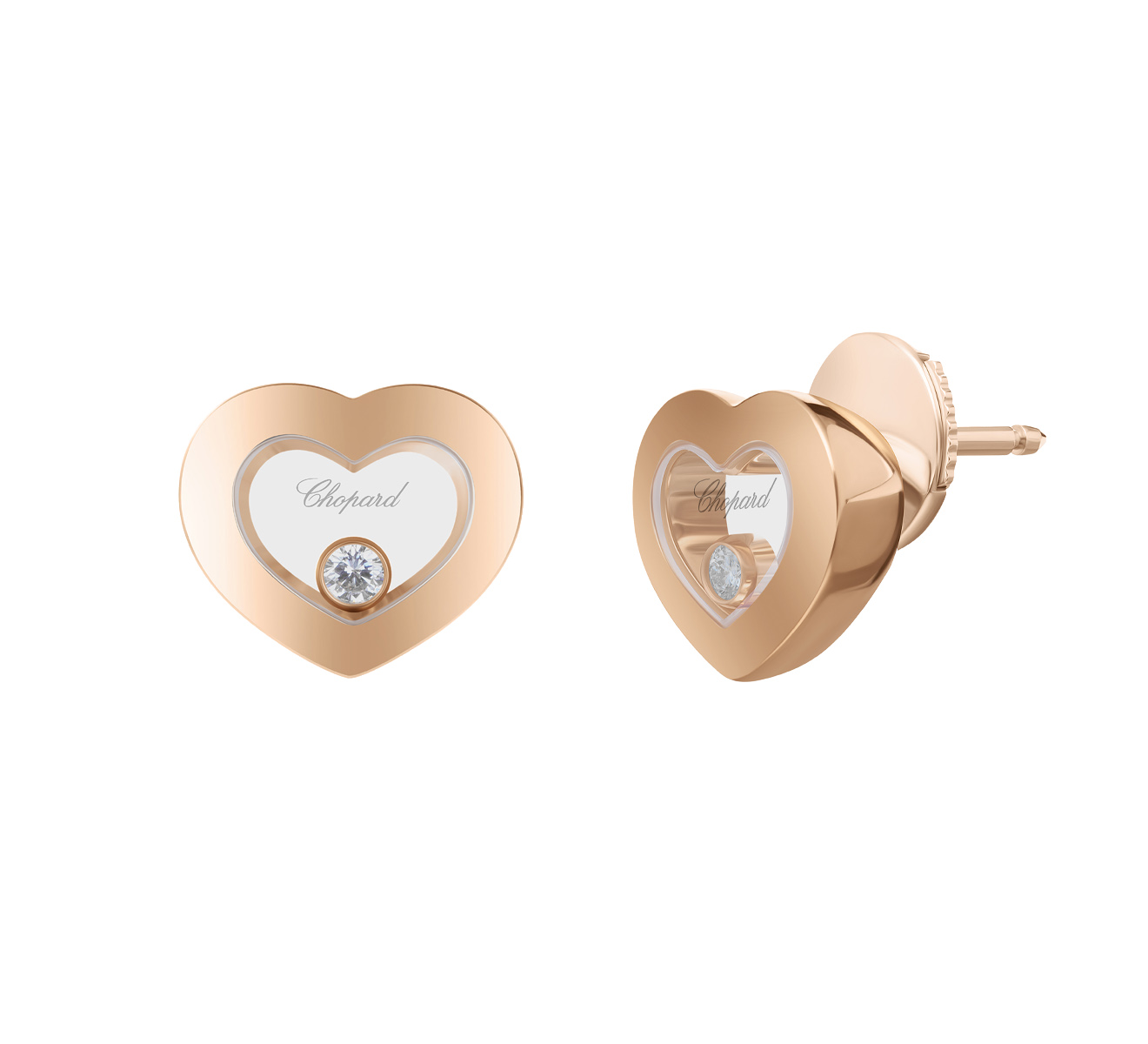 Серьги Icons Heart Chopard Happy Diamonds 83A054-5001 - фото 2 – Mercury
