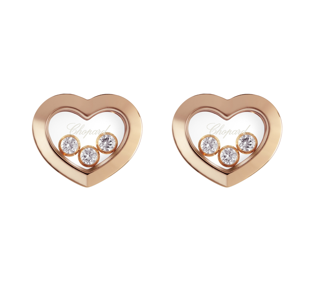 Серьги Icons Heart Chopard Happy Diamonds 83A611-5001 - фото 1 – Mercury