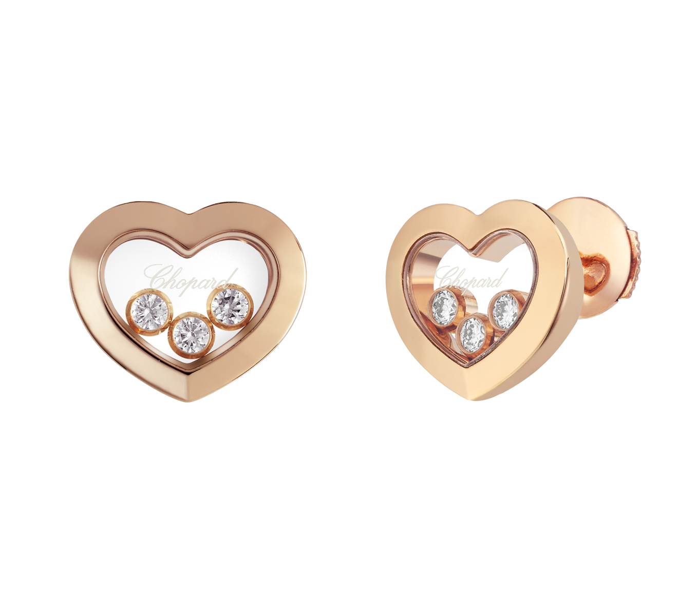 Серьги Icons Heart Chopard Happy Diamonds 83A611-5001 - фото 2 – Mercury