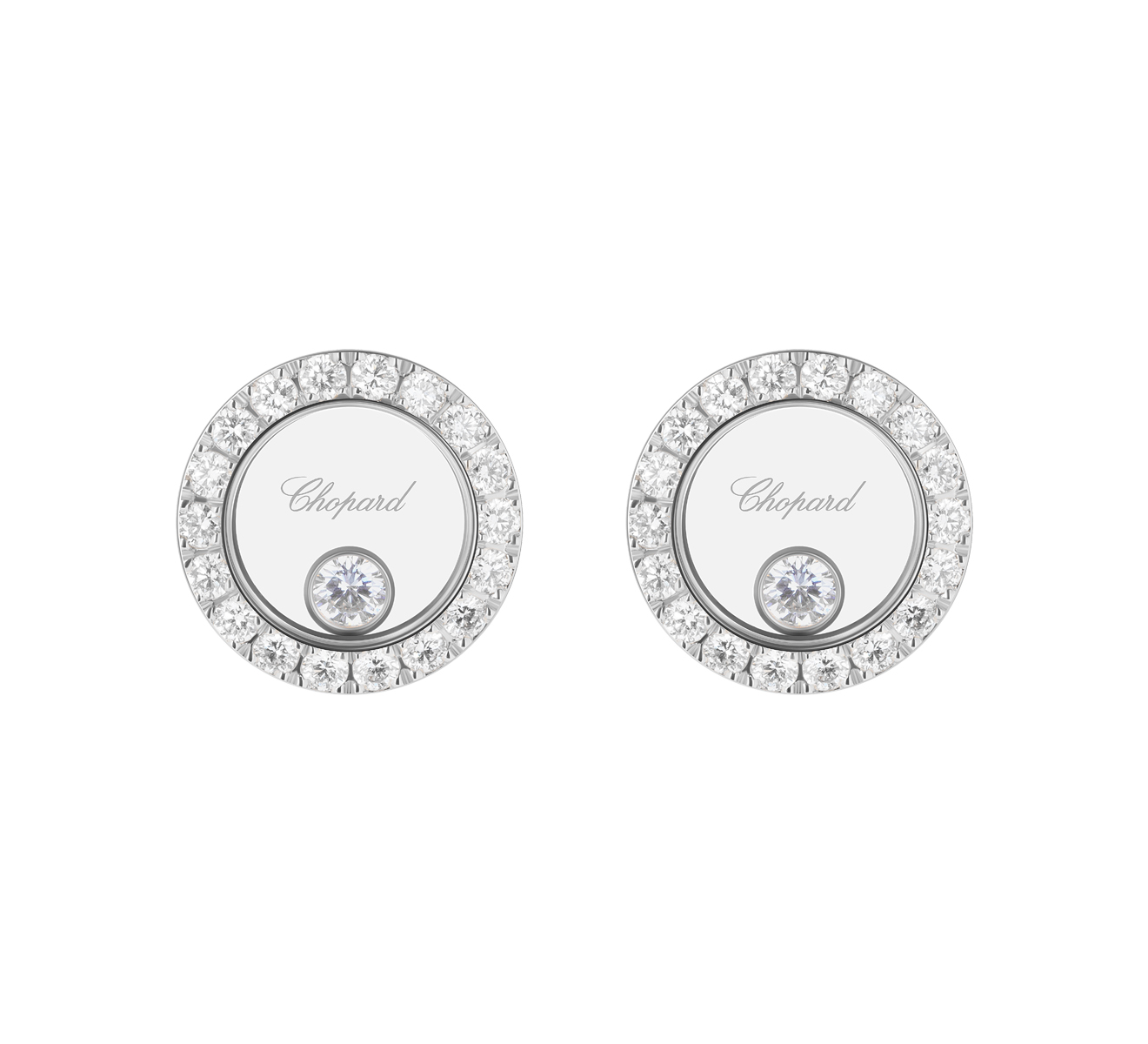 Серьги Icons Round Chopard Happy Diamonds 83A017-1201 - фото 1 – Mercury