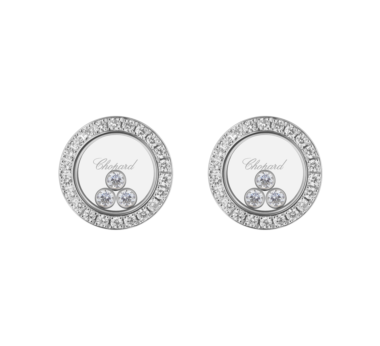 Серьги Icons Round Chopard Happy Diamonds 83A018-1201 - фото 1 – Mercury