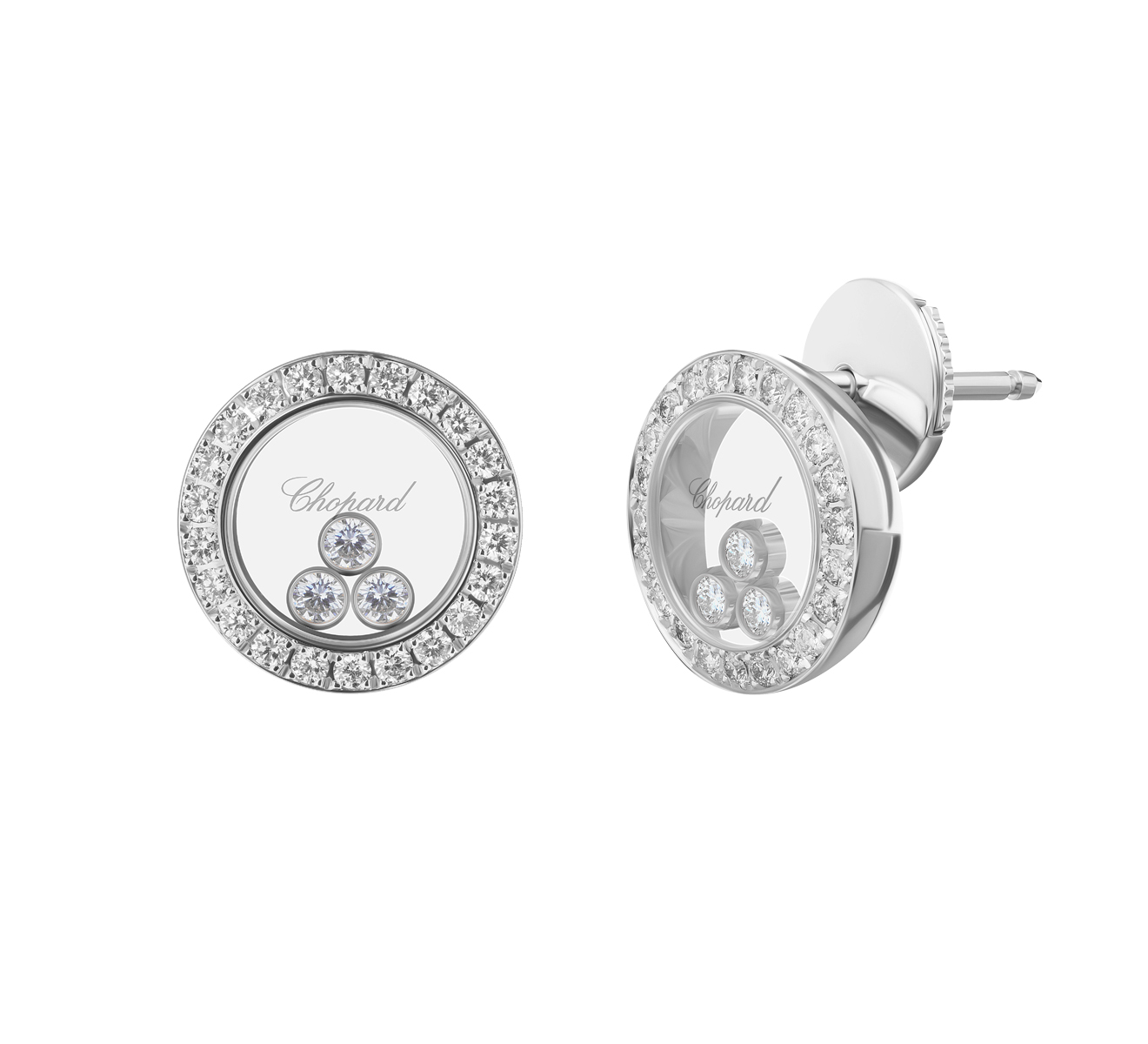 Серьги Icons Round Chopard Happy Diamonds 83A018-1201 - фото 2 – Mercury