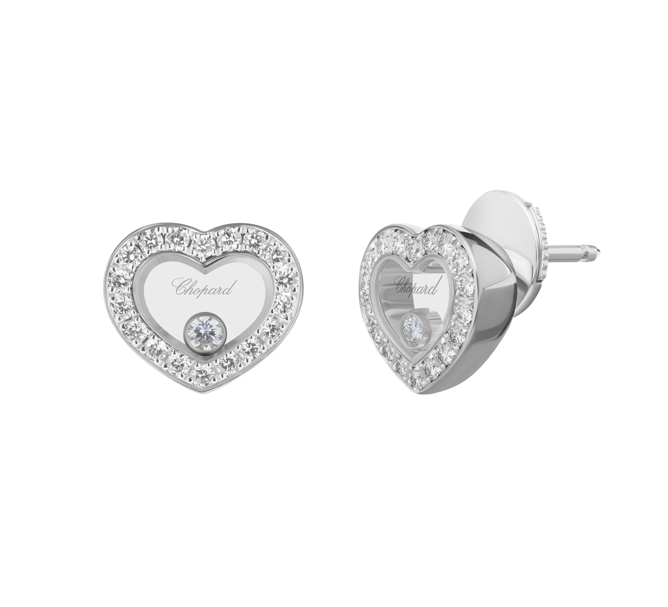 Серьги Icons Heart Chopard Happy Diamonds 83A054-1201 - фото 2 – Mercury