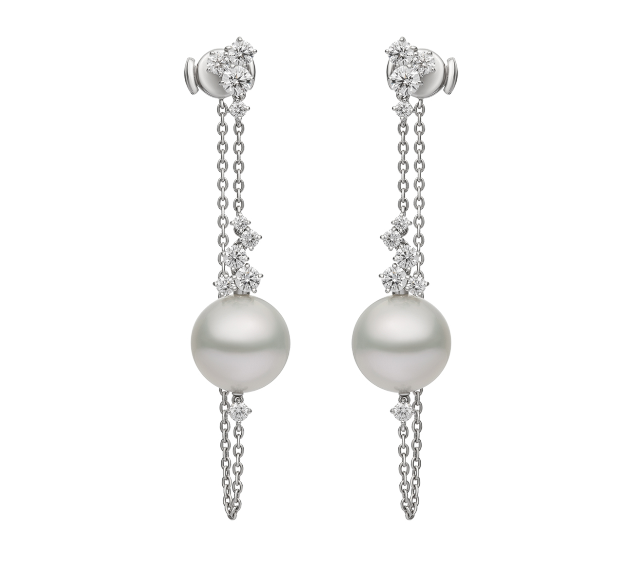 Серьги MIKIMOTO Classic MEQ 10054 NDXW - фото 1 – Mercury