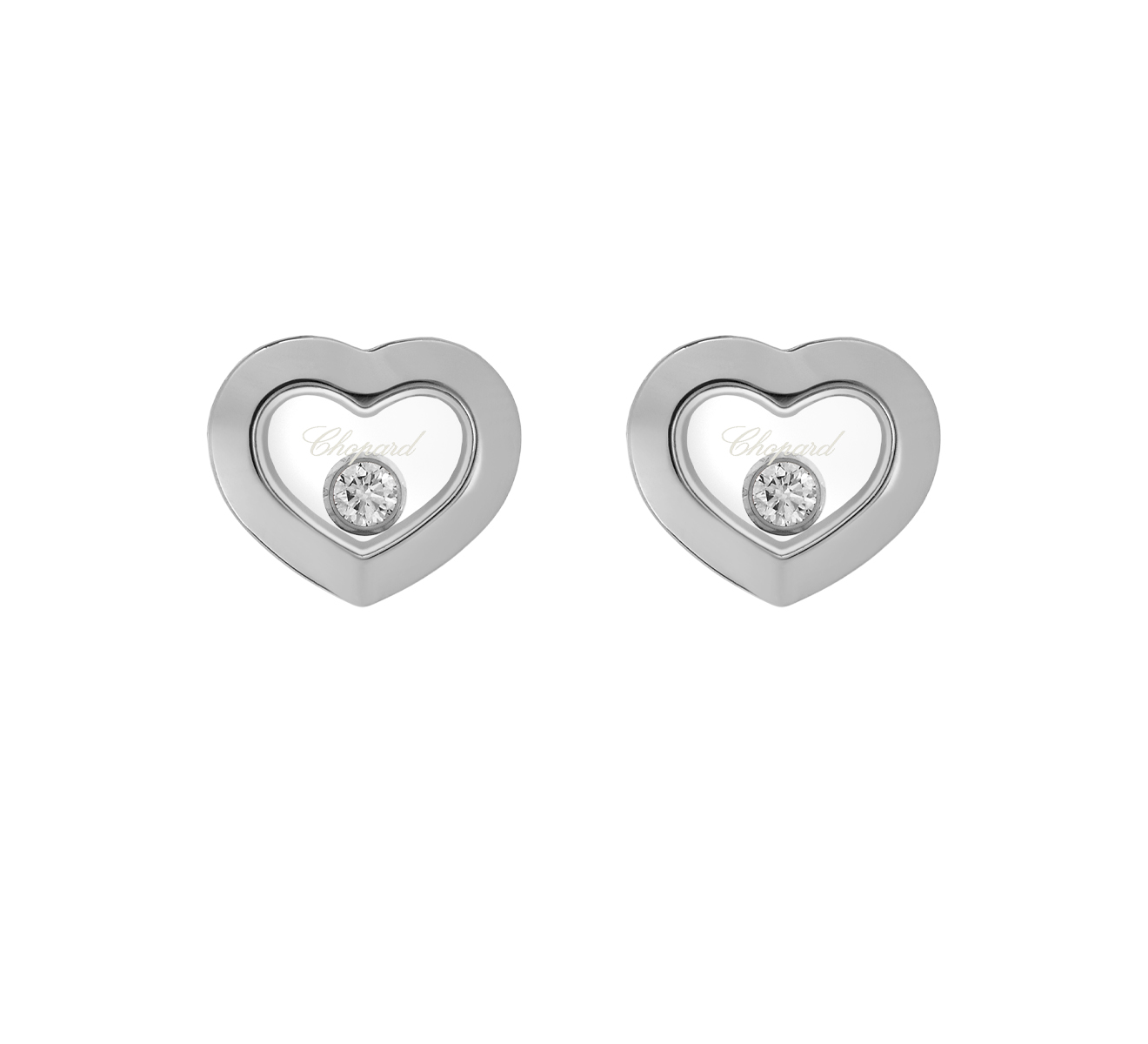 Серьги Icons Heart Chopard Happy Diamonds 83A054-1001 - фото 1 – Mercury