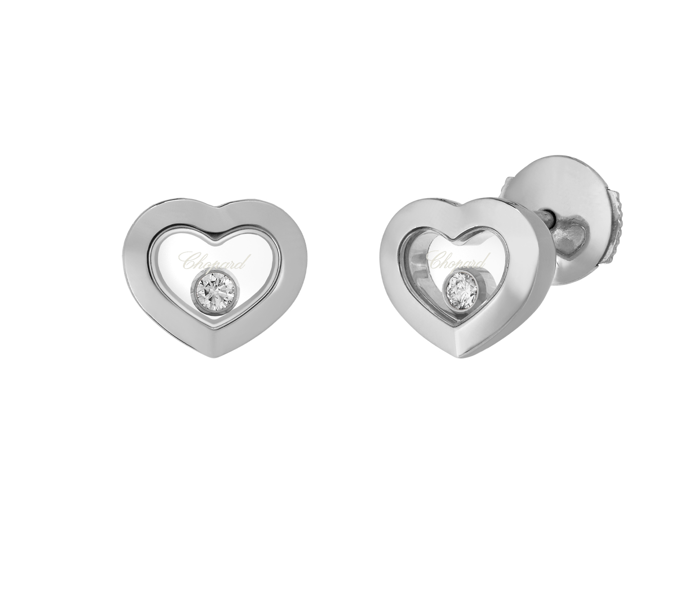 Серьги Icons Heart Chopard Happy Diamonds 83A054-1001 - фото 2 – Mercury