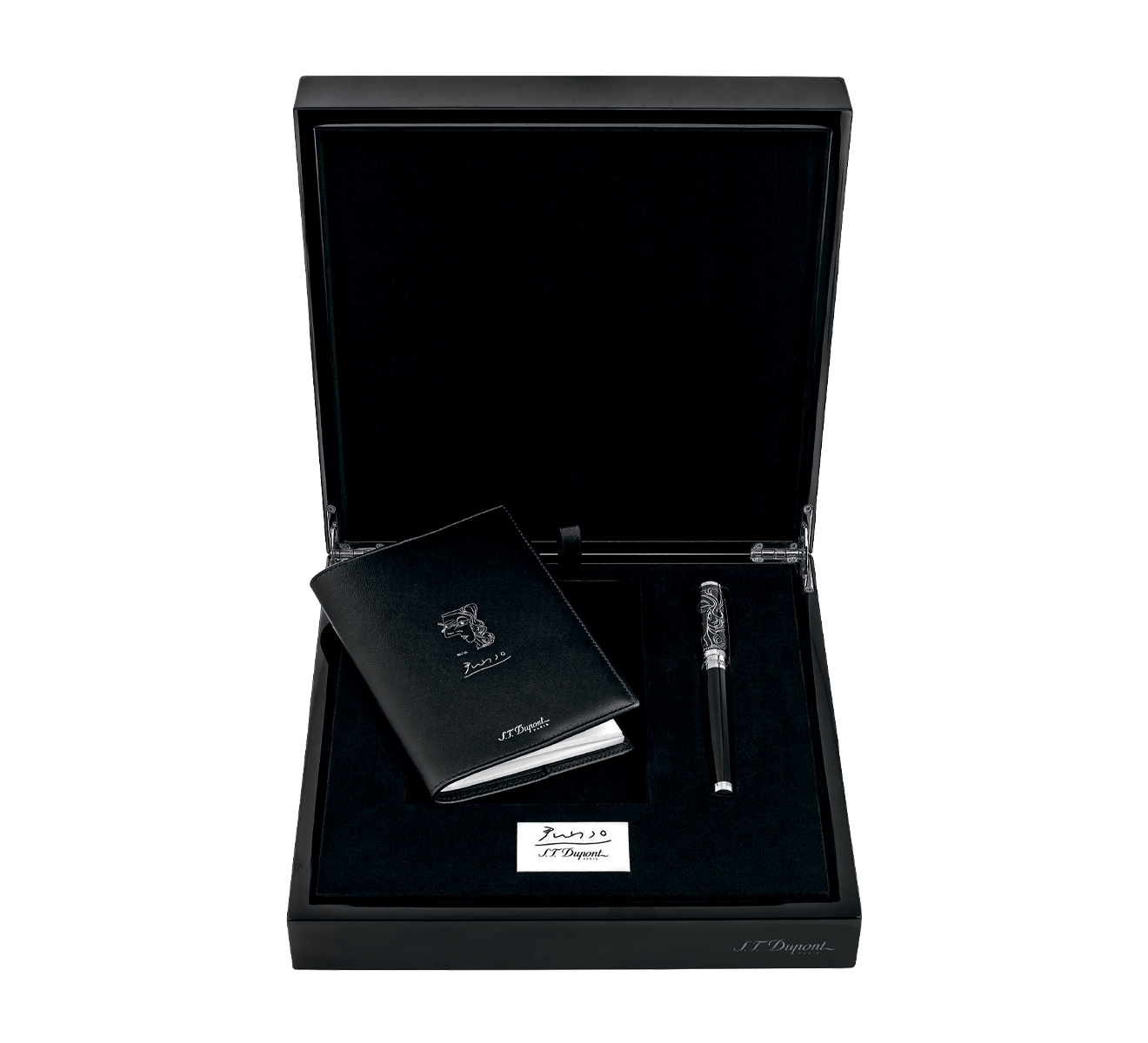 Набор: ручка (перьевая/роллер) и блокнот Picasso S.T. Dupont Limited Edition 410046C2 - фото 1 – Mercury