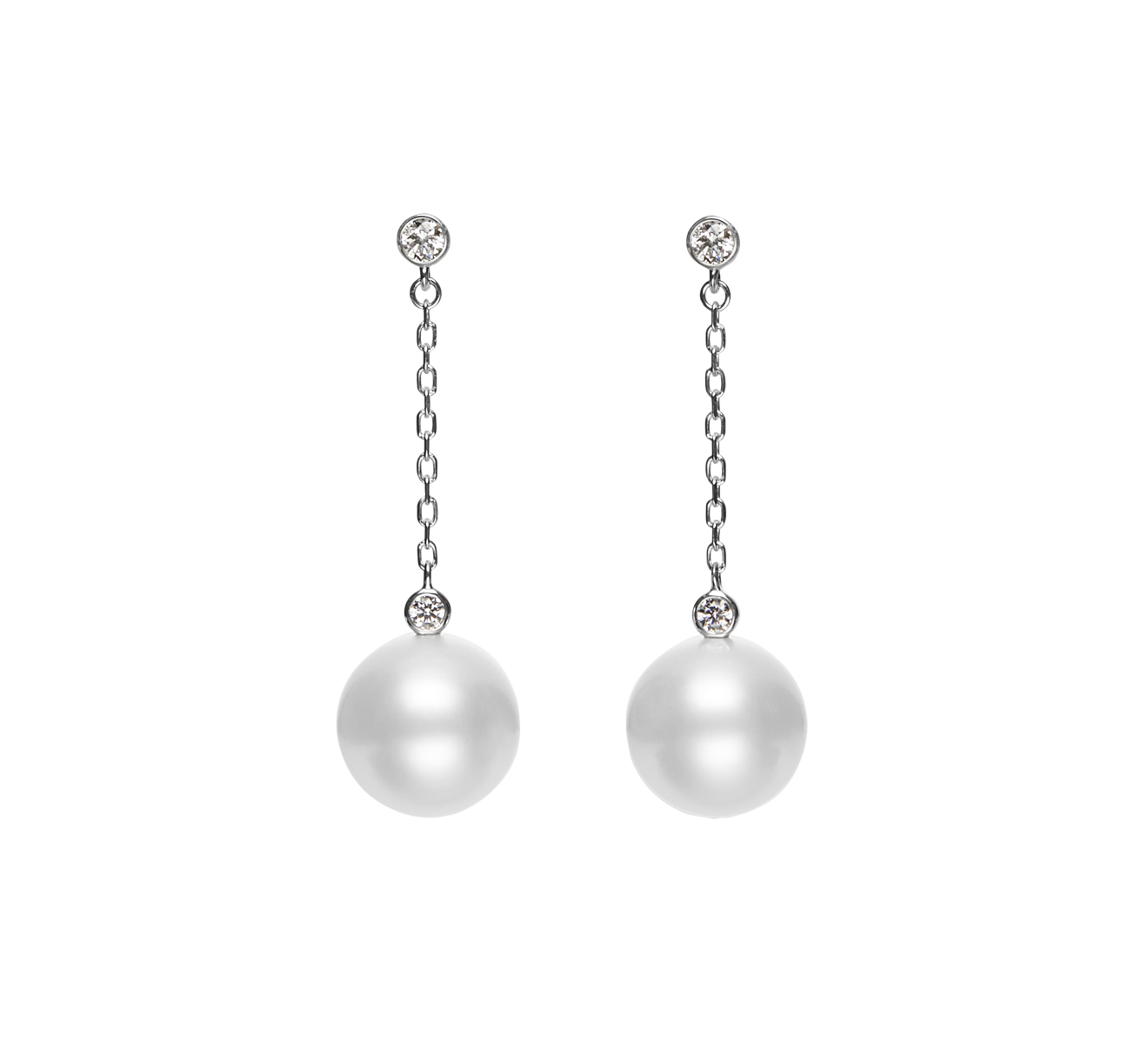 Серьги MIKIMOTO Classic MEQ 10102 NDXW - фото 1 – Mercury