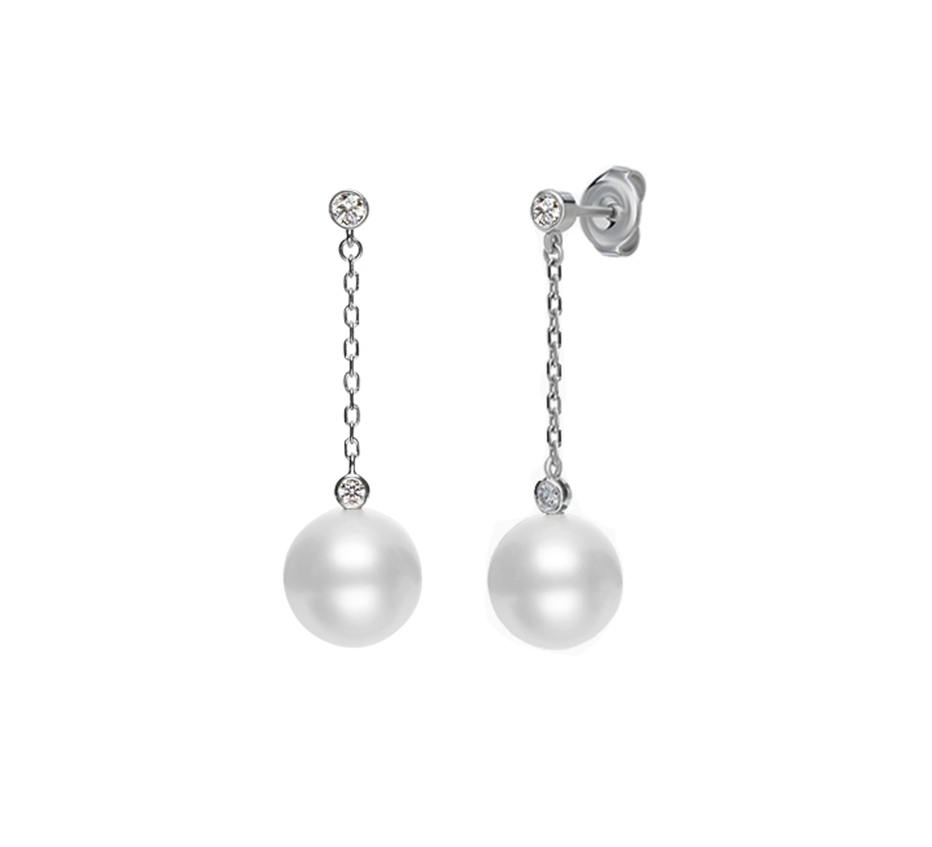 Серьги MIKIMOTO Classic MEQ 10102 NDXW - фото 2 – Mercury