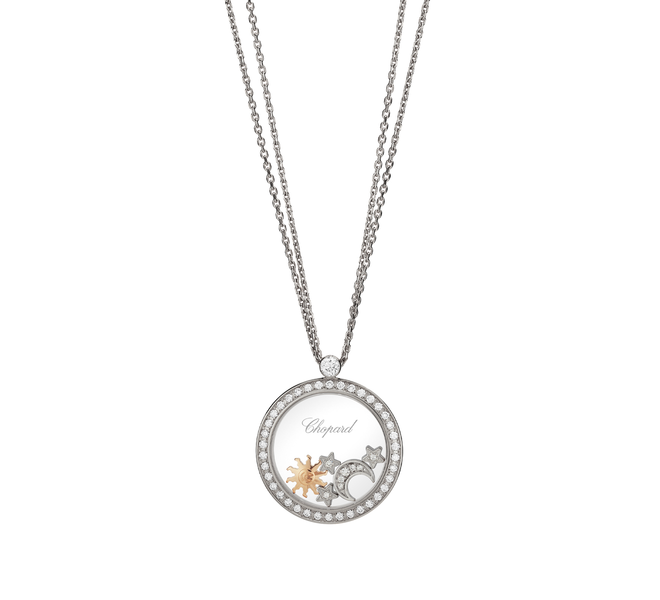 Кулон Icons Moon Stars Chopard Happy Diamonds 799450-1401 - фото 1 – Mercury