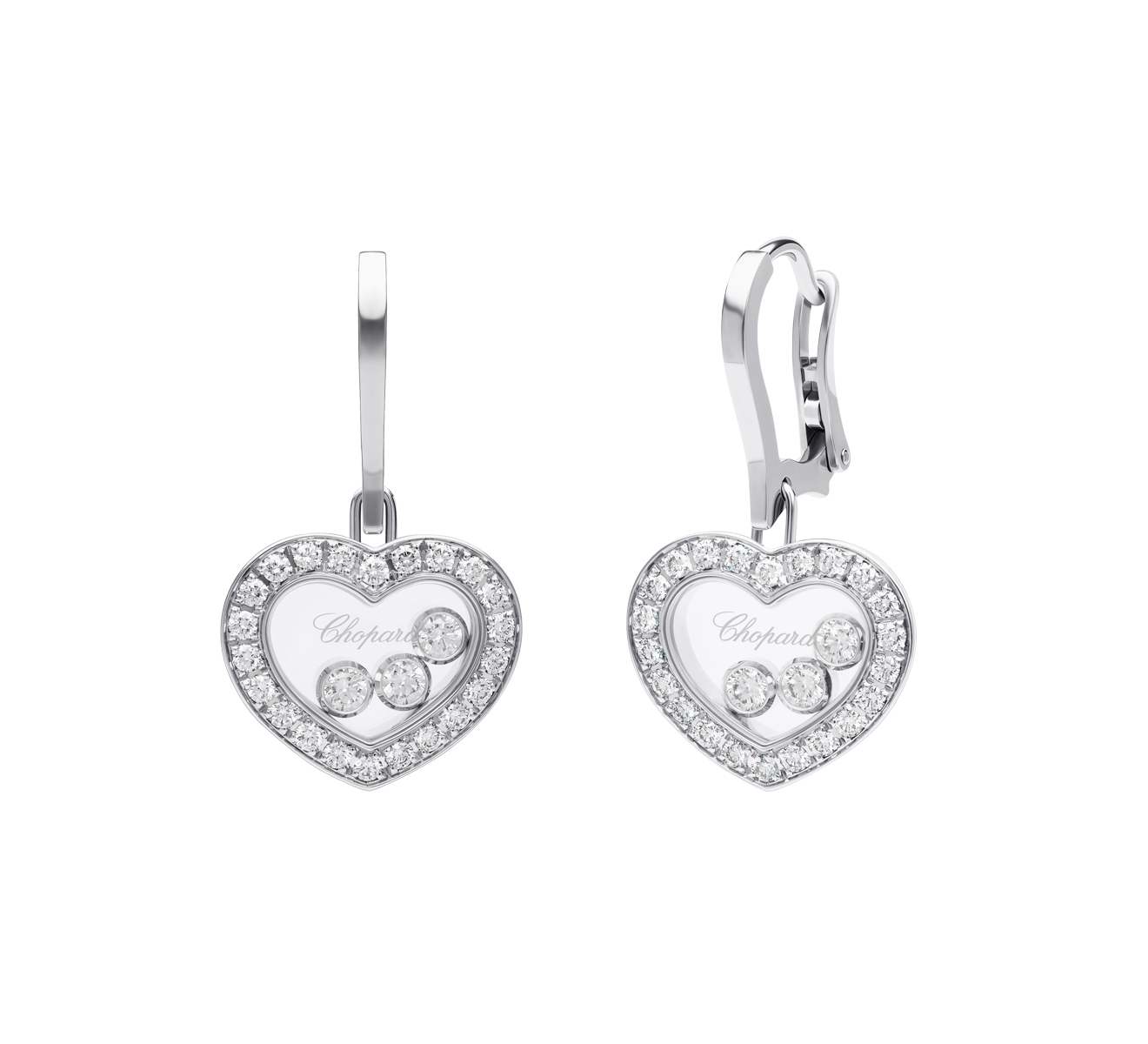 Серьги Icons Heart Chopard Happy Diamonds 83A611-1401 - фото 2 – Mercury