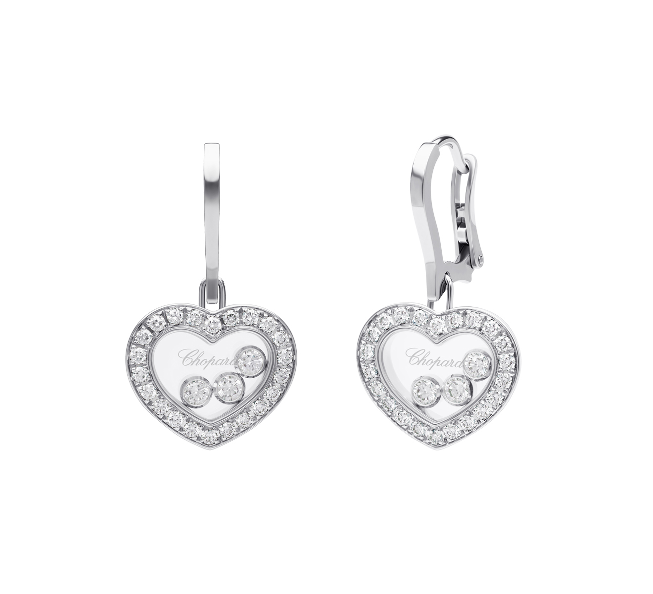 Серьги Icons Heart Chopard Happy Diamonds 83A611-1401 - фото 2 – Mercury