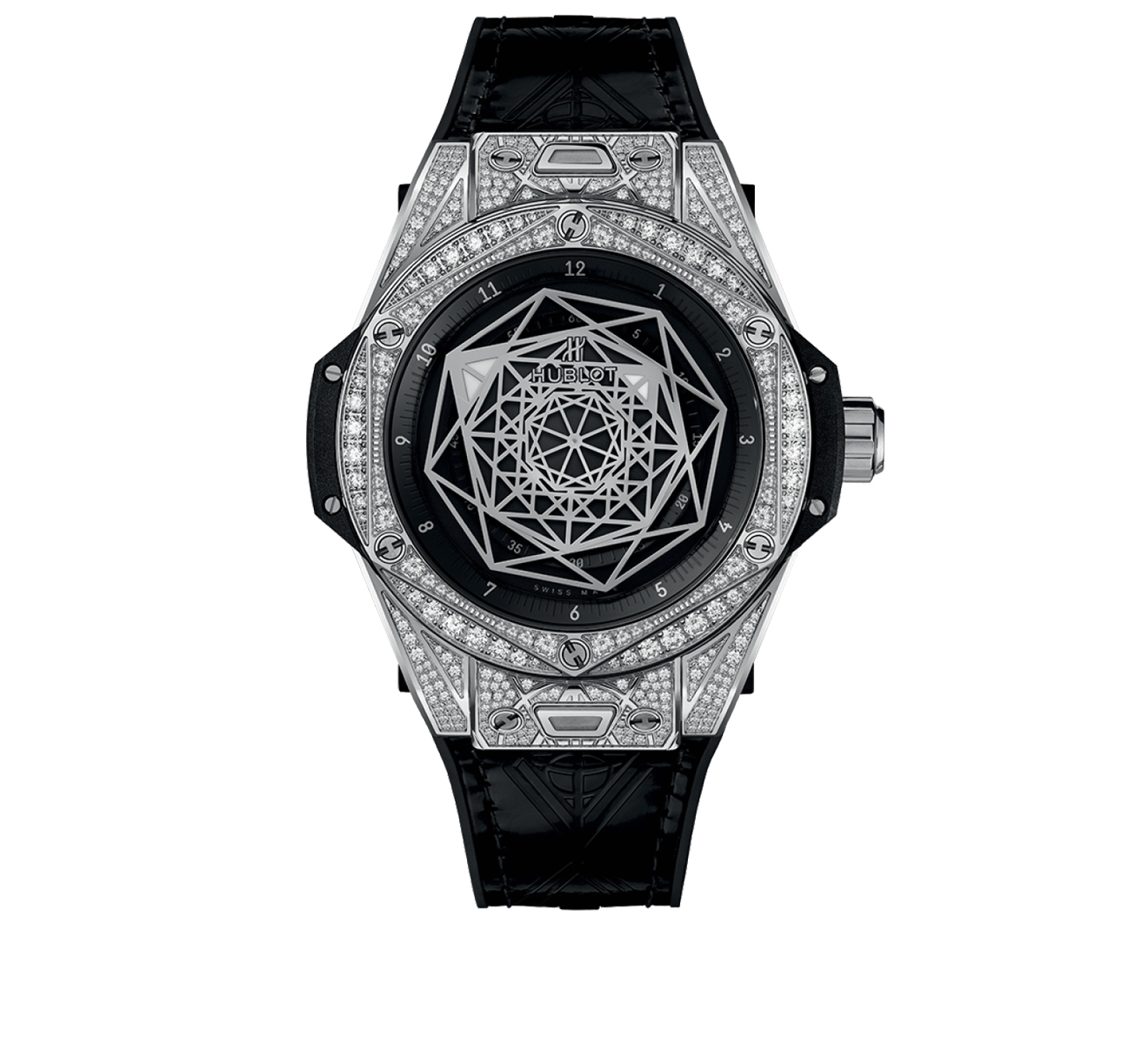 Часы Sang Bleu Steel Pavé HUBLOT Big Bang 465.SS.1117.VR.1704.MXM18 - фото 1 – Mercury