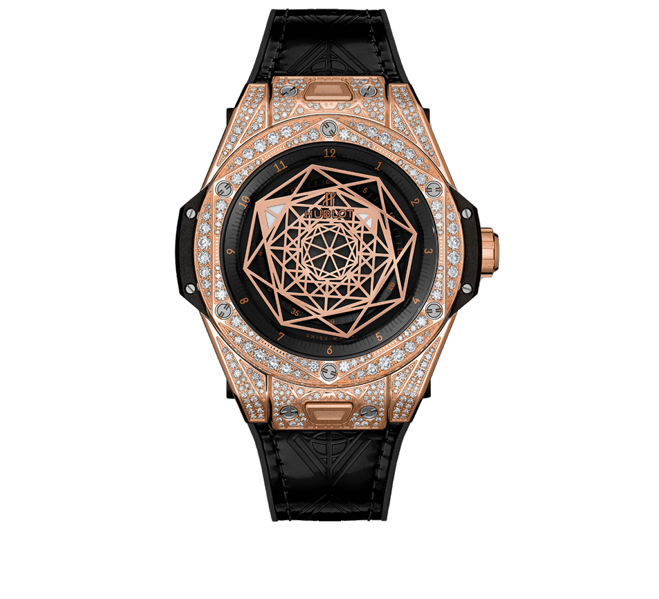 Часы Sang Bleu King Gold Pavé HUBLOT Big Bang 465.OS.1118.VR.1704.MXM18 - фото 1 – Mercury