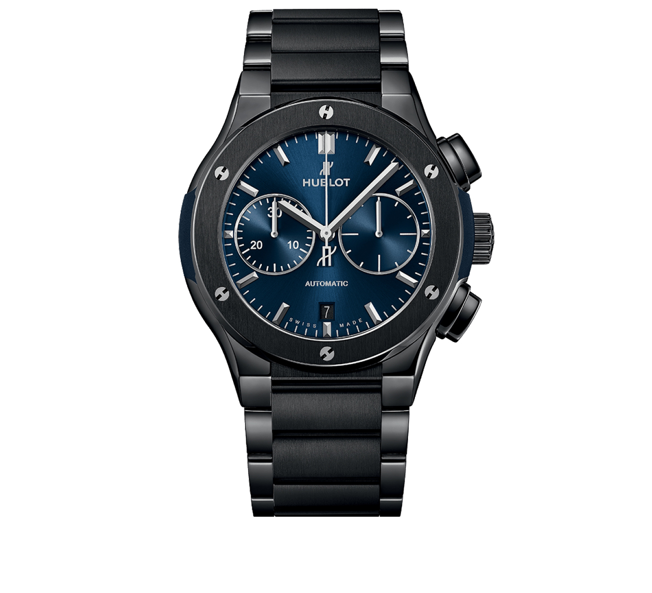 Часы Chronograph Ceramic Blue Bracelet HUBLOT Classic Fusion 520.CM.7170.CM - фото 1 – Mercury