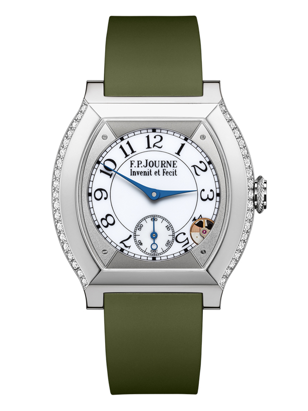 ELEGANTE/40TI/1ROW DIAM/KHAKI RUBBER