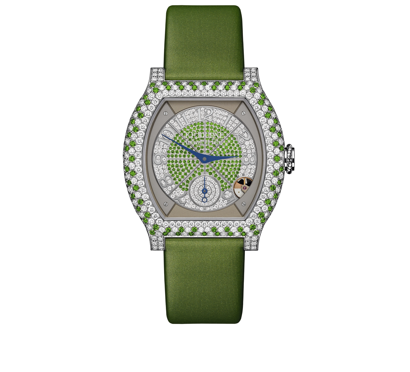 Часы F.P.Journe Elegante ELEGANTE/40PT/DIAM TSAVORITE SET/GREEN SATIN - фото 1 – Mercury