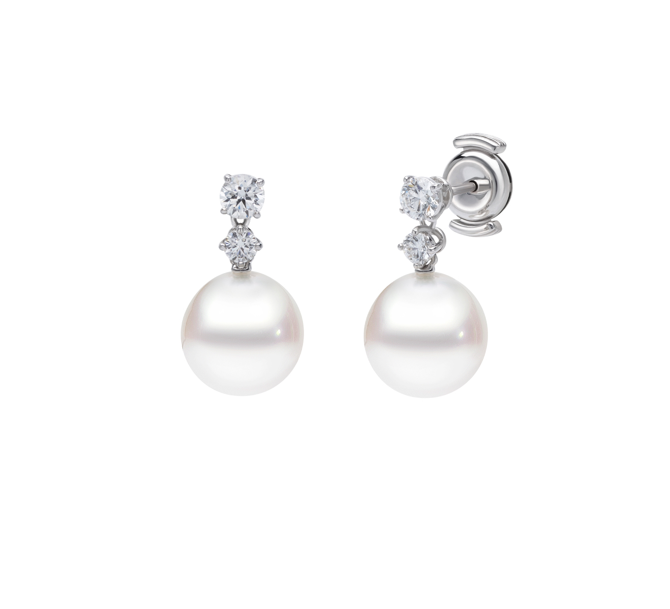 Серьги MIKIMOTO Classic MEQ 10062 NDXW - фото 2 – Mercury