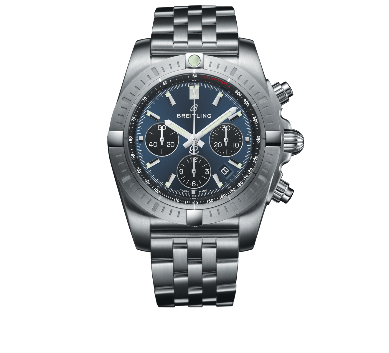 Часы Chronomat B01 Chronograph 44 Breitling Chronomat AB0115101C1A1 - фото 1 – Mercury