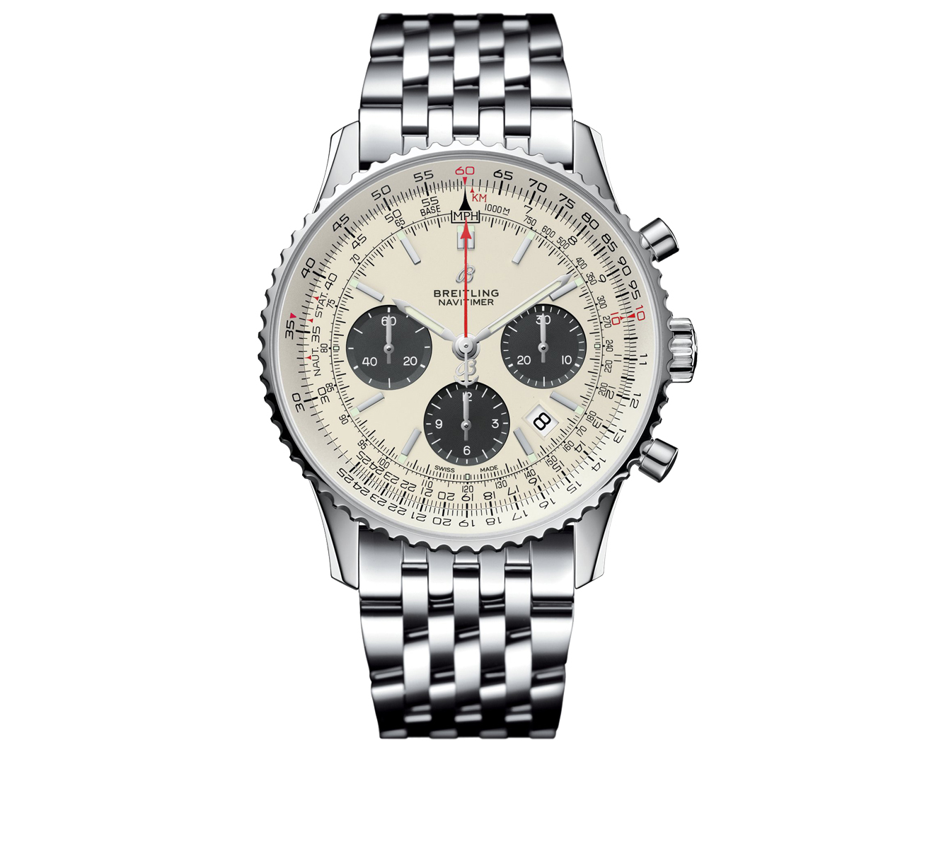 Часы B01 Chronograph 43 Breitling Navitimer AB0121211G1A1 - фото 1 – Mercury