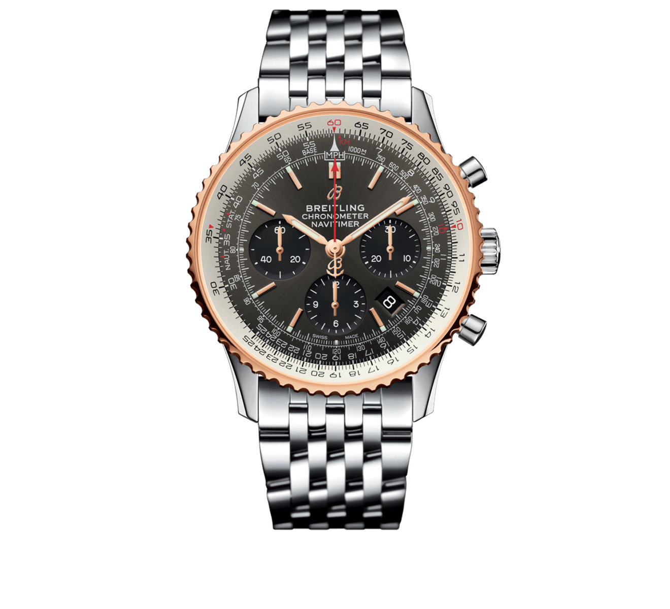 Часы B01 Chronograph 43 Breitling Navitimer UB0121211F1A1 - фото 1 – Mercury