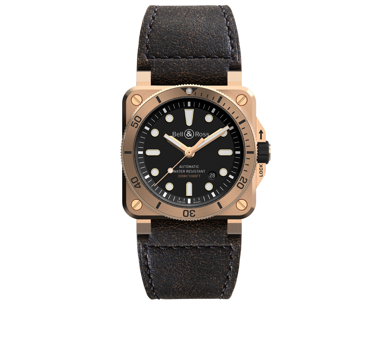 Часы BR 03-92 Diver Bronze Bell&Ross BR 03 BR0392-D-BL-BR/SCA - фото 1 – Mercury